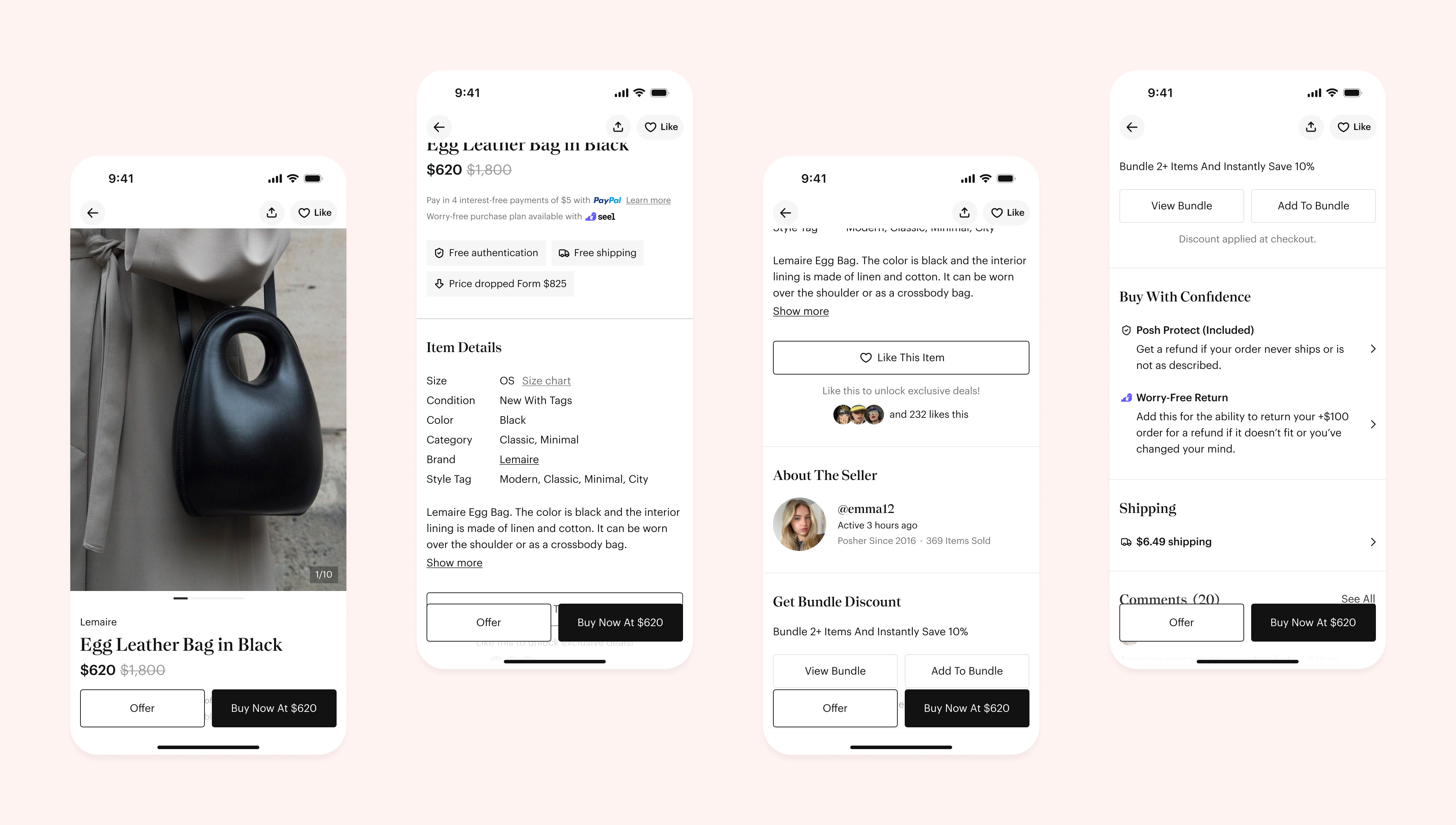 Poshmark design screens